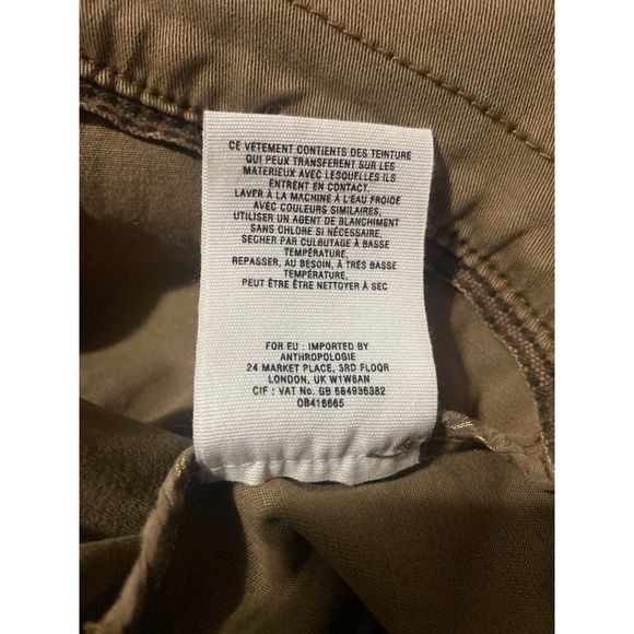 Hei Hei Anthropologie Cropped Military Utility Jacket Taupe Green Large - Picture 5 of 6